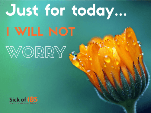 Just for today I will not worry