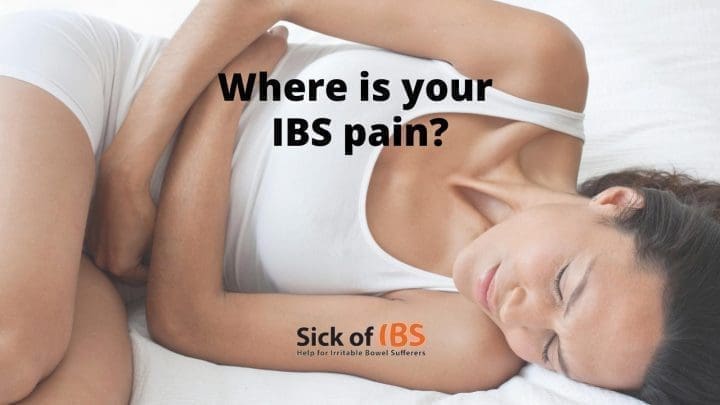 Where is pain for IBS
